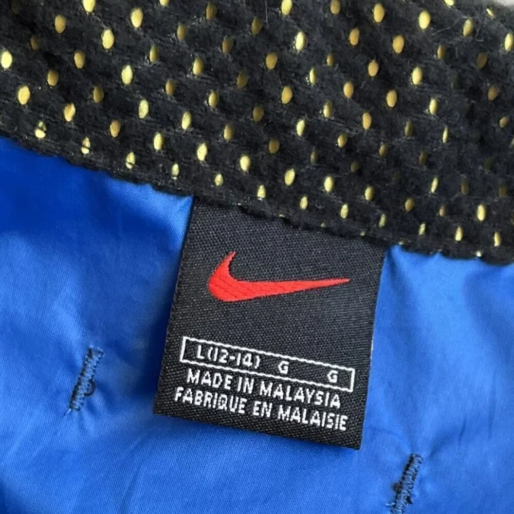 Vintage Nike Y2K 1/4 Zip Windbreaker Pullover Jacket Blue Grey Youth L 12-14